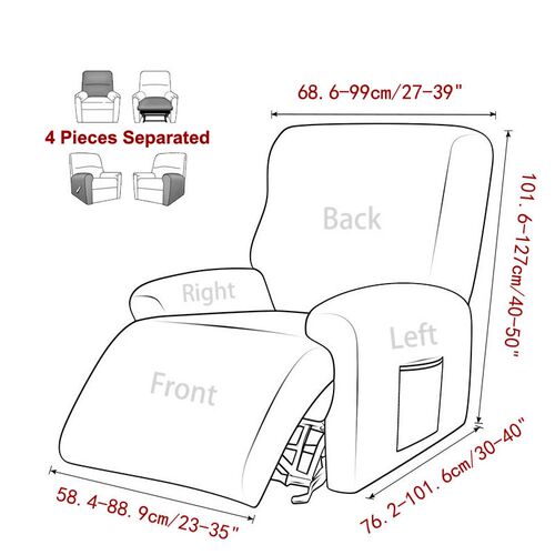 Velvet Recliner ver Split Design Massage Lazy Boy Chair ver