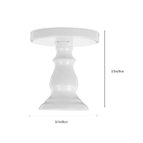 Single White Cake Stand Display Tray Pedestal Plate Alloy