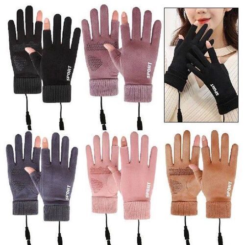Touch Screen Winter Warm Electric Heated Gloves USB