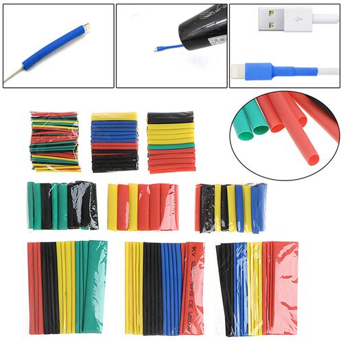 New 328 Pcs 2:1 Polyolefin Heat Shrink Tubing Tube Sleeve