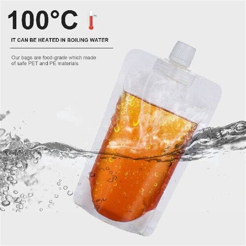 Drinks Bag Juice Drinking Pouch Container Stand Up Flasks