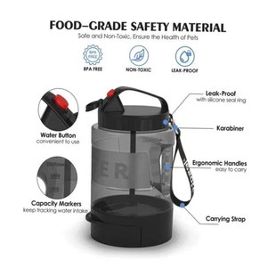 2.2L Dog Water Bottle Large Capacity Drinking Bowl,Outdoor W