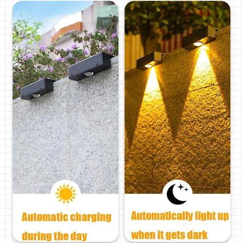 Solar Wall Washing Lamp Waterproof Outdoor LED Wall Light Co