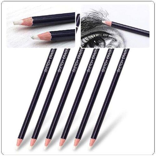 6 Pcs Sketch Pencil Fiberglass Eraser Pencils Drawing