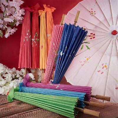 82/84cm Silk Cloth Women Umbrella Japanese Cherry Blossoms