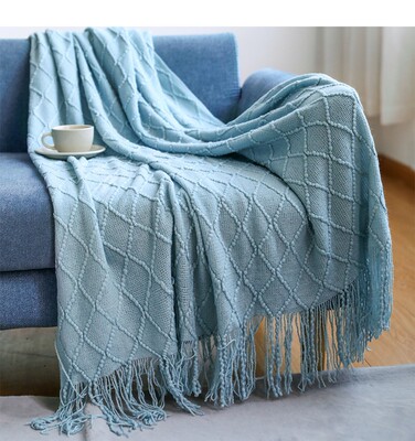 Waffle Blanket Nordic Decorative Blanket for Sofa Bed Throw