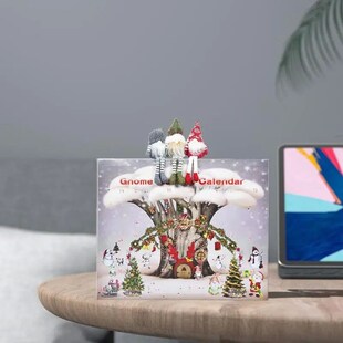 2024 Christmas Gnome Advent Calendar Stuffed Plush Tiered Tr