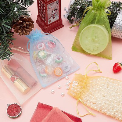 Wholesale 50pcs/lot  Adjustable Organza Bag 5x7cm 7x9cm 9x12