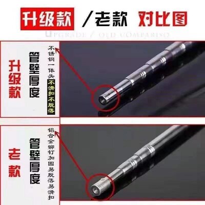 超加固一体焊接不锈钢伸缩杆10米超硬裸杆多功能通用加粗加厚杆子