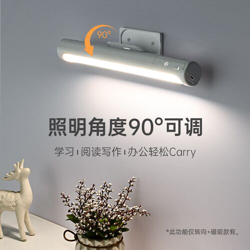 大学生宿舍护眼阅读学习台灯磁吸led酷毙灯充电长条触摸床头夜灯