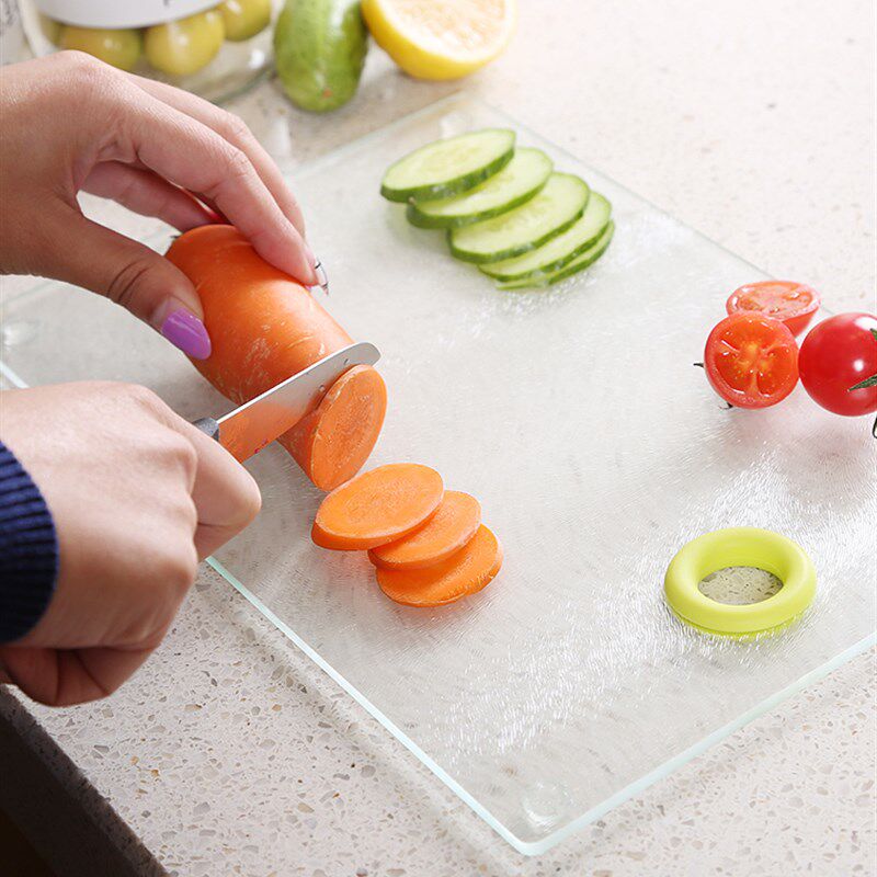 抗菌防霉双面大中小号透明钢化玻璃菜板带挂孔便携水果砧板案板