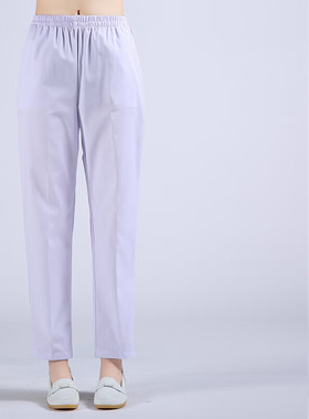 FGHGF护士裤白色工作裤女春夏薄厚款松紧腰孕妇护士服裤子加绒 全