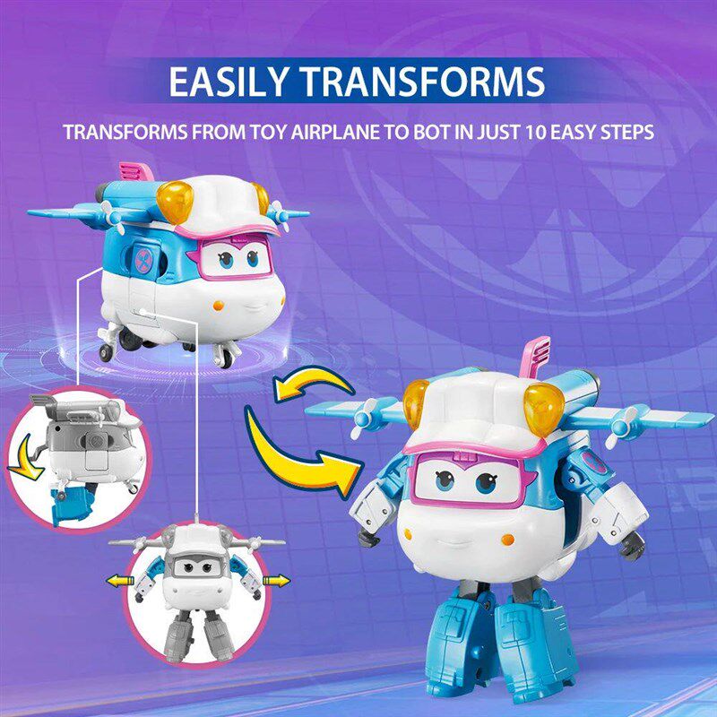 Super Wings 5Inches Transforming Lime Robot Deformation Airp