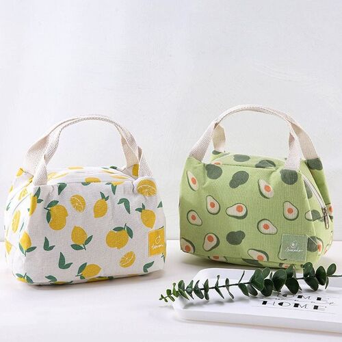 1 Pc Cute Fruit  Lunch Bag for Women Portable Insulated Lunc