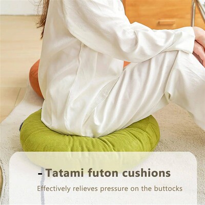 Round Floor Pillow for Adults, Meditation Floor Cushions Che