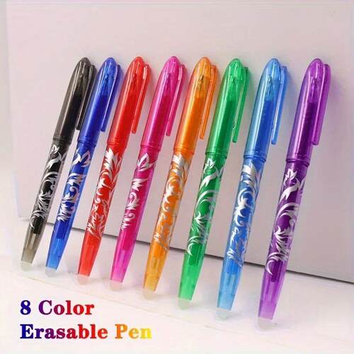 8/4pcs Erasable Gel Pen  Multi-Color0.5mm Tip Painting Writi