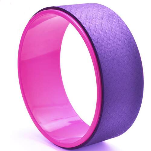 Yoga Pilates Circle Ring Fitness Roller Wheel Back Training