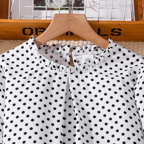 Spring Toddler Girls Fashion Set 2Piece Polka Dot Long Sleev