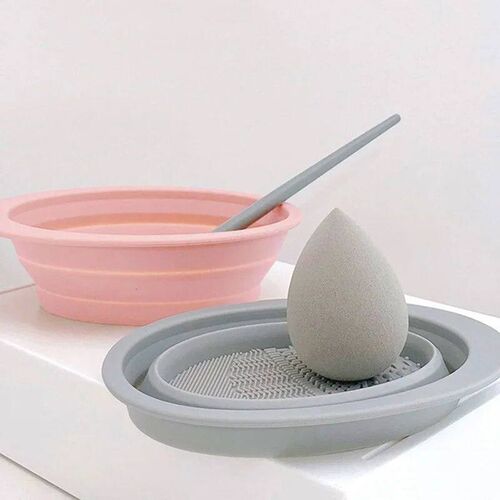Silicone Makeup Brush Cleaner Bowl Foldable Clean Mat Cosmet