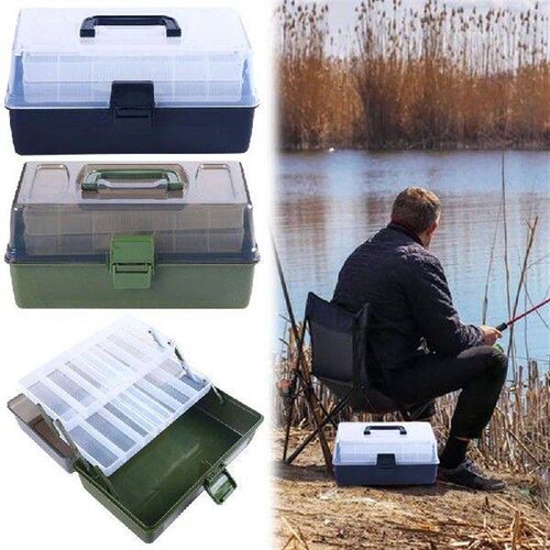 3 Layer Fishing Tackle Box Fishing Lure Box Large Capacity