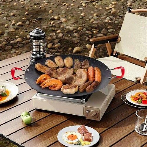 BBQ Grill Pan Heavy Duty Stovetop Grill For Camping Round