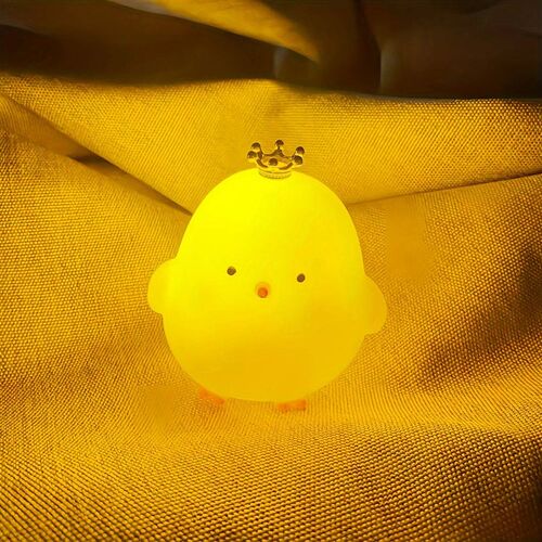 Crown Chick Night Light Bedroom Decoration Cute Cartoon Anim