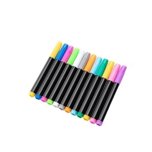 12 PCS Set Liquid Chalk Marker Pens Erasable Multi Colored H