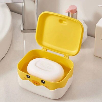 Bathroom Soap Holder Duck Theme Design Drainable Soap Tray P