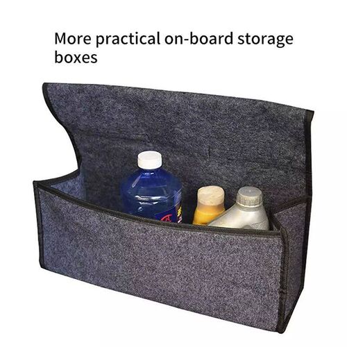 Gray Car Organizer Bag Car Trunk Organizer Anti Slip Compart