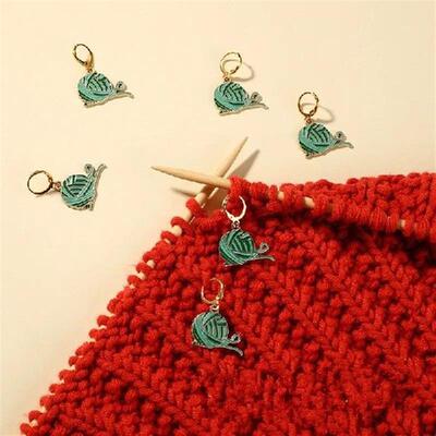 1Set Antique Wool ball Enamel Knitting Stitch Markers Zinc