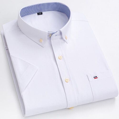 S~7xl Cotton Shirts for Men Short Sleeve Summer  Plus Size P