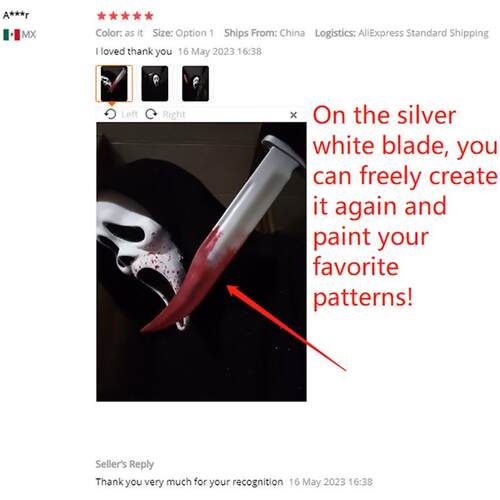Halloween Foam Scream Ghostface Knife Scary Evil Costume Cos