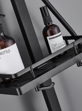 Double shower faucet set black bathroom lift shower nozzle