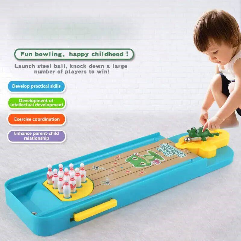 Children Mini Frog Bowling Desktop Interactive Games Educati - 实物图