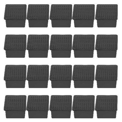 20 Pcs Furniture Leg Plug Protector Glide Black Insert End