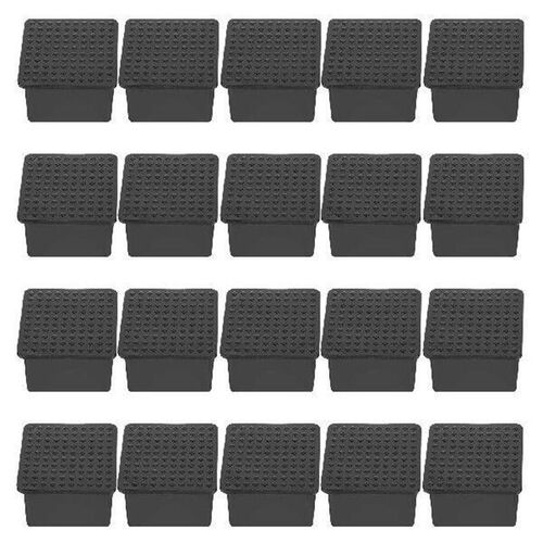 20 Pcs Furniture Leg Plug Protector Glide Black Insert End