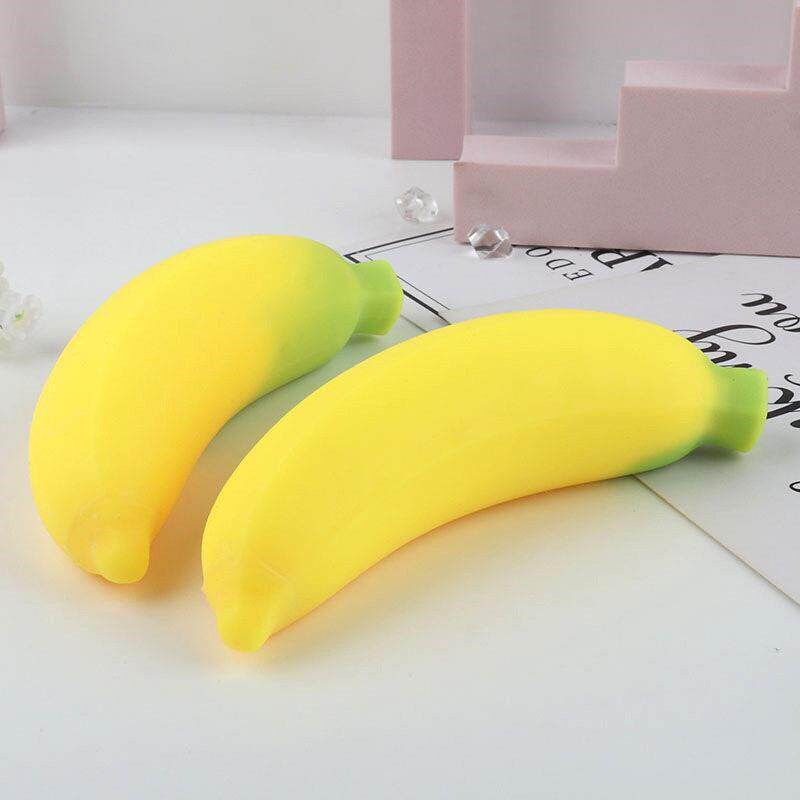 Ant-sress Squshy Banana Toys Slow Rsng Jumbo Squshy Fru - 实物图