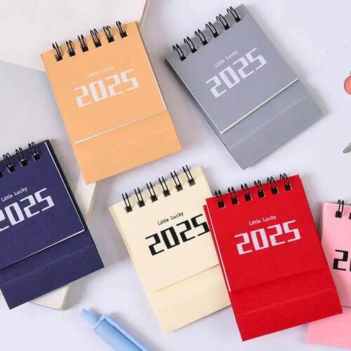 2025 Desk Calendar 365 Days Annual Planner Cute Coil Calenda