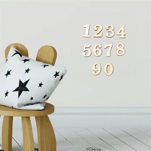 10pcs Wooden Digital Number DIY Craft Household Decorative