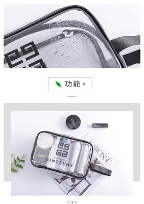 Clear PVC Makeup Cosmetic bag Travel Washbag Storage Box Big