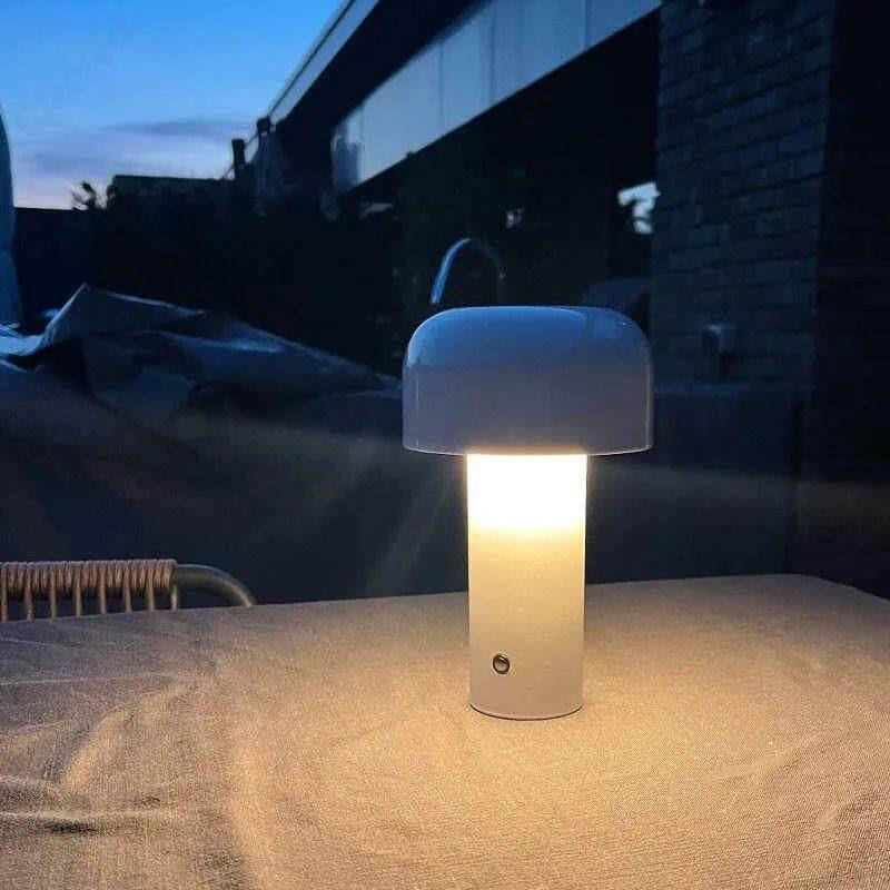 Italian Mushroom Table Lamp Rechargable Night Light Portable图片