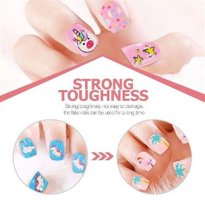 4 Sets Fingernail Decoration Stickers Decorate Fake Nails
