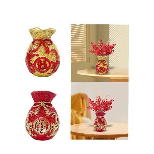 Flower Vase Blessed Bag Shape Crafts Decor Photo Props