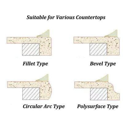 Silicone Bathroom Door Water Retaining Strip Kitchen Counter