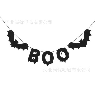 Round full festival flag felt flag flower decoration BOO bat