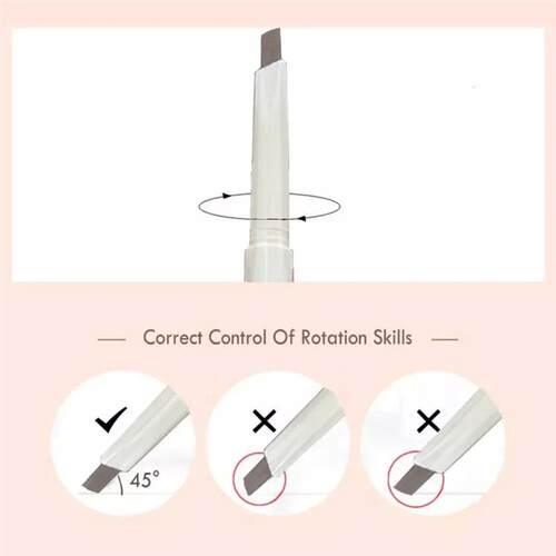 Thin-Head Double-Ended Eyebrow Pencil  Waterproof, Long-La
