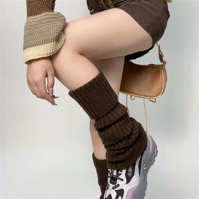 Leg Warmer Knitted Thick Strip Woolen Plus Long Leg Socks Ov