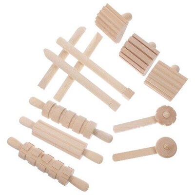 Playdough Plasticine Tools Wooden Handmade Clay Sculpting
