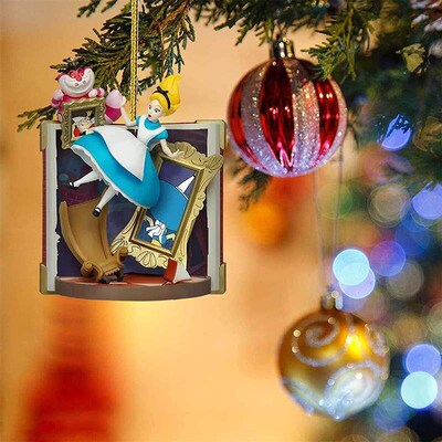 Flat Acrylic plane Princess Christmas Pendant Xmas Tree
