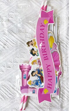 6Pcs/set  Six Princess Theme Cake Cupcake Toppers Cake Flag